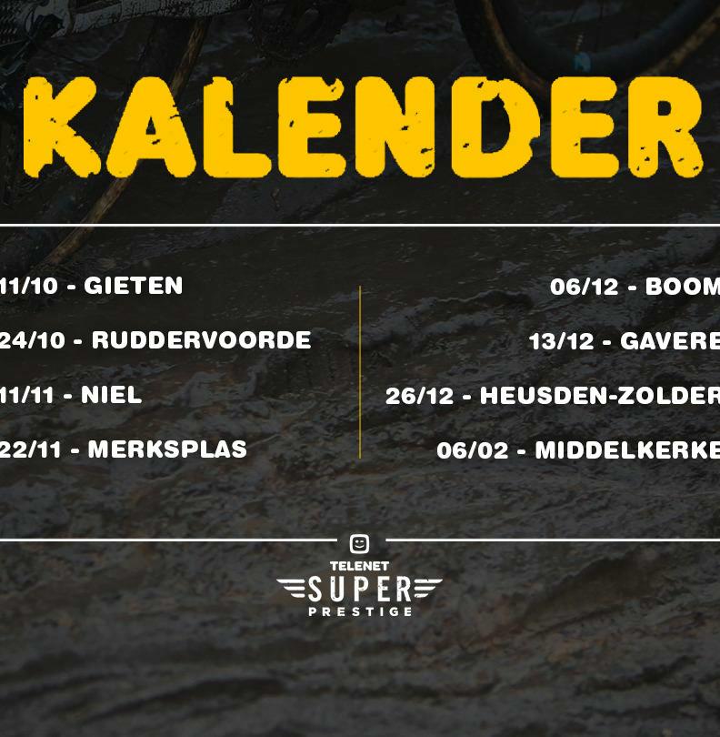 Kalenderwijziging Telenet Superprestige 2020-2021